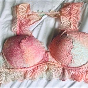 VICTORIAS SECRET PINK PUSH UP BRALETTE EDC TIE DYE